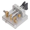 Morse Code Key Double Paddle Automatic CW Shortwave Telegram Tapper for Training Silver