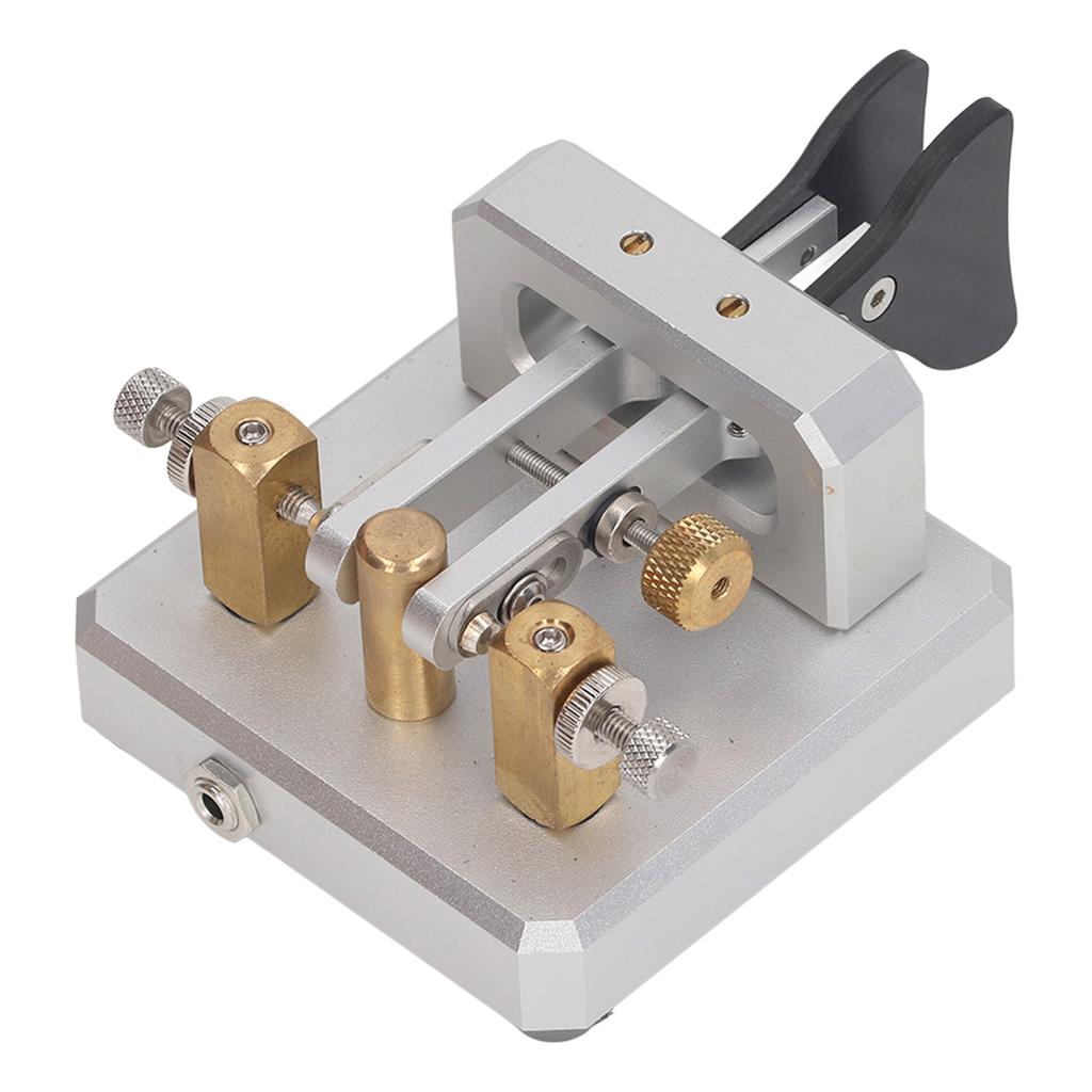 Morse Code Key Double Paddle Automatic CW Shortwave Telegram Tapper for Training
