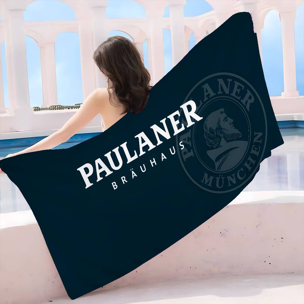 Deutsches Bier p-Paulaners Mikrofaserdecke Schnelltrocknende Strandtücher Übergröße Druck Super Saugfähige Poolhandtuchdecke