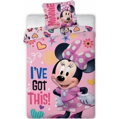 Bed Linen Set - Disney - Minnie I'VE GOT THIS - 140x200 Cm - 100% Microfiber - Official