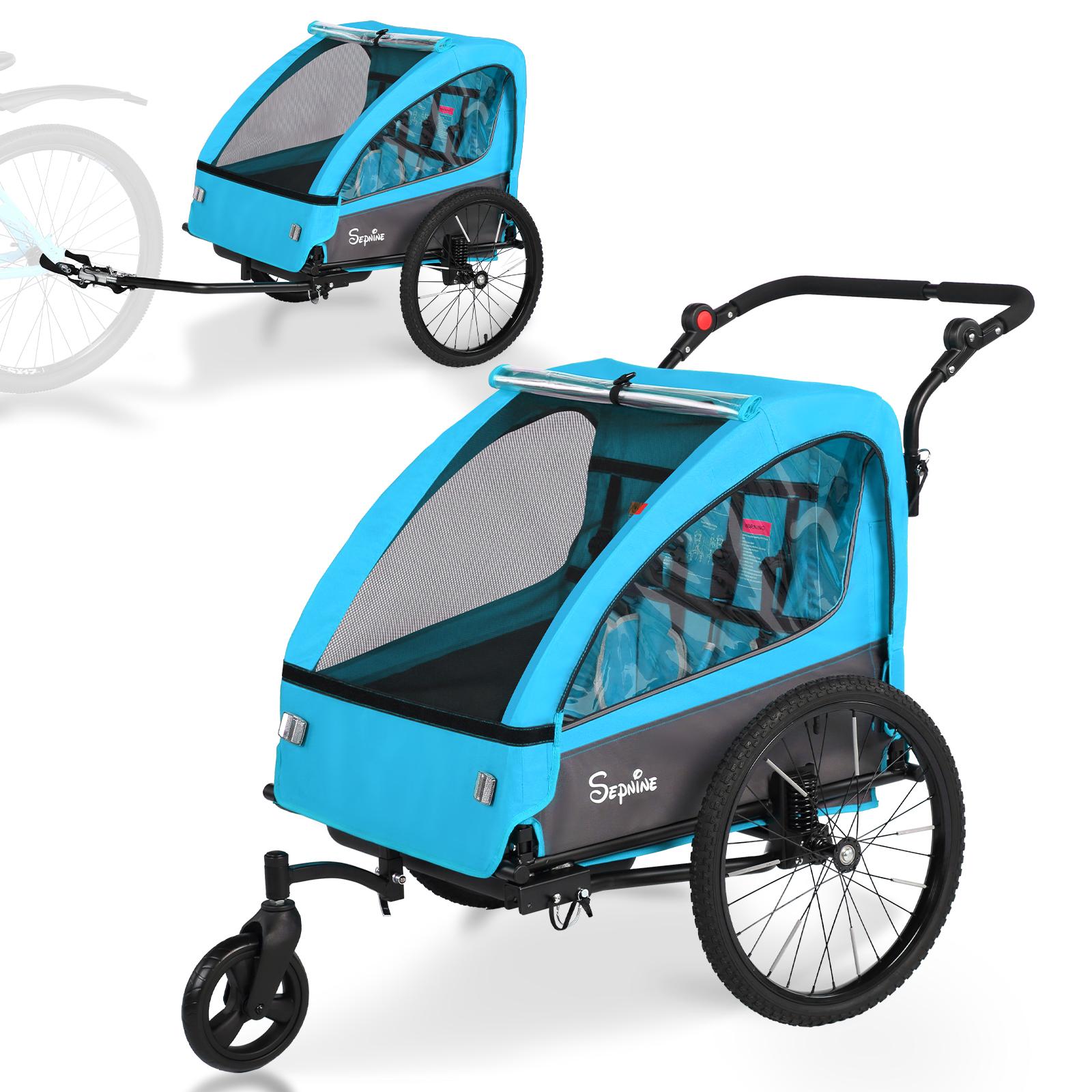 SEPNINE 2-in-1 Bērnu velosipēda piekabe un