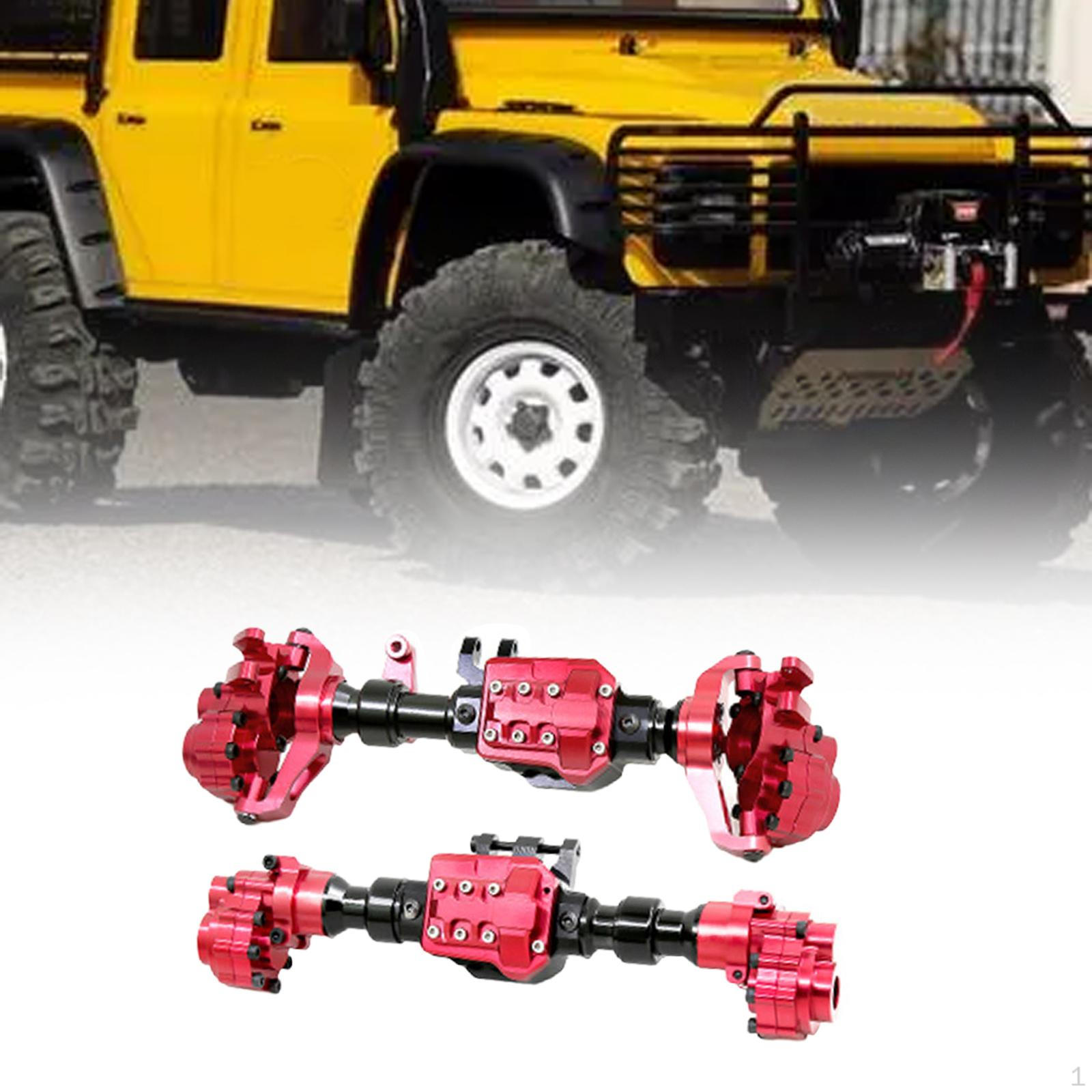 

Aluminum Alloy Front Rear Axle Set for 1/10 Scale RC Trucks Black Front Rear