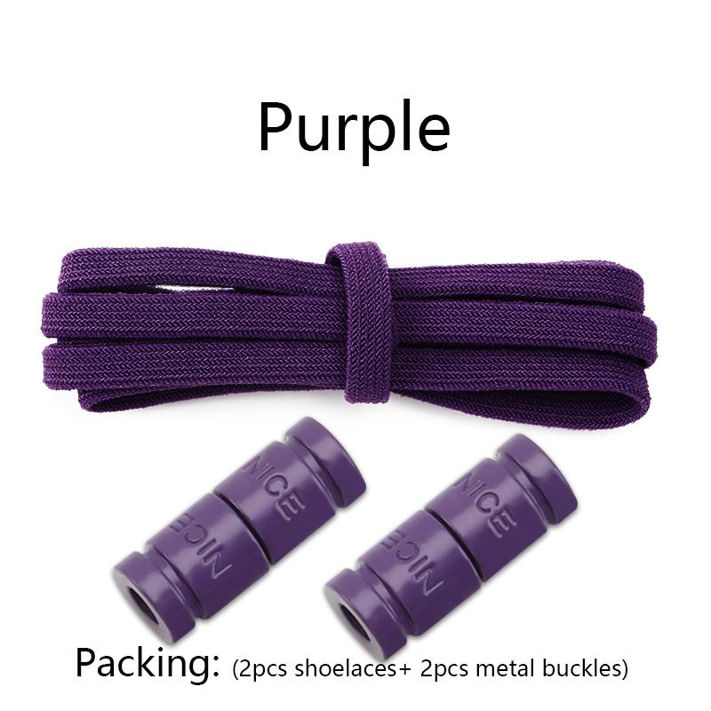 No Tie Shoe laces Elastic Laces Sneakers Colorful Capsule Lock Shoelaces Without ties Kids Adult 0.6cm Flat Shoelace for Shoes