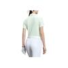 Fila Solid Color Golf Knit Polo Shirt Women Tops Pigweed-Green A11W335111F-LG