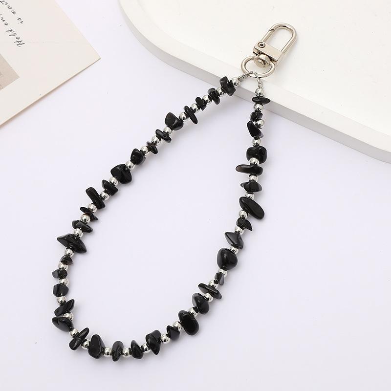 New Pearl Bow Beaded Pendant Phone Case Charm Wrist Strap Lanyard