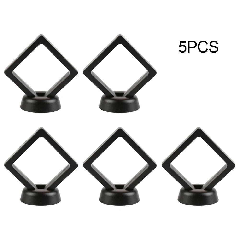 

5 шт./компл., коробка для хранения ювелирных изделий, 3D упаковочный чехол, плавающая рамка с драгоценными камнями, мембранное кольцо, витрина для монет, ожерелье, держатель дисплея 9*9cm/pcs