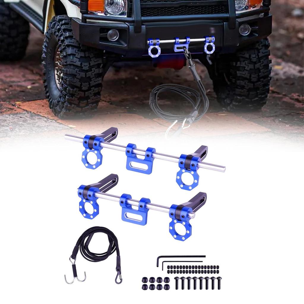 RC Bumpers Front Rear Bull Bar RC Crawler Bumpers Upgrades Parts Spare Parts Adjustable for 1/10 RC Vehicles Modification