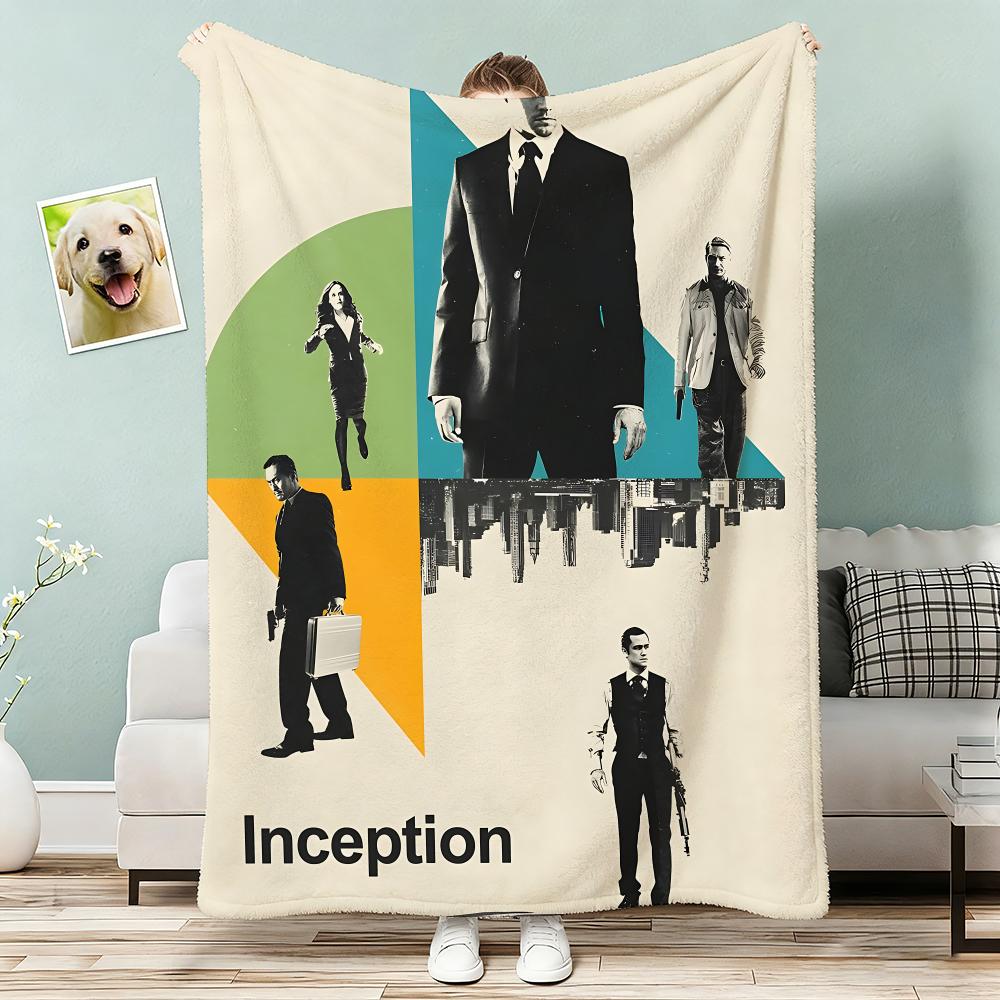 Classic Science Movie Nolan's works Inception Throw Lightweight 240g Flannel Blanket Soft Skin-friendly for Summer Cooling