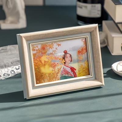 1 cornice per foto europea con piattaforma a pendolo, cornice per foto Instagram da 7 pollici, cornice per foto da parete, decorazione in stile retrò