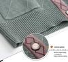 Women's Fleece-Lined Knitted Cardigan for Autumn/Winter - Ideal for Middle-Aged and Elderly.