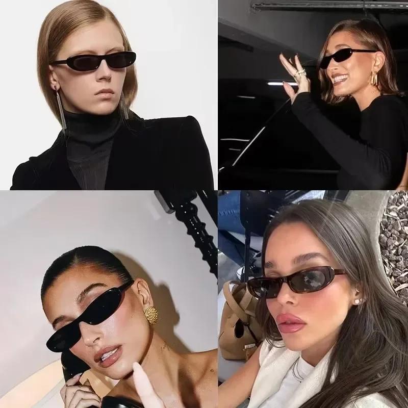 New Retro Oval Frame Sunglasses Personalized Small Frame Trend Versatile Street Shooting Sun Glasses Female