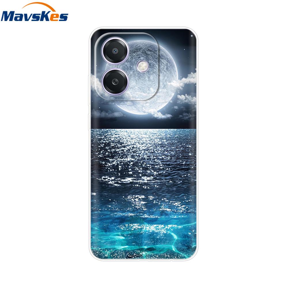 Oppo A3x A3 4G 5G Kılıfı CPH2669 Boyalı Çiçekli Kapak Darbeye Dayanıklı Telefon Kılıfı Oppo A3x OppoA3 OppoA3x İçin Yumuşak TPU Kılıflar Kılıf