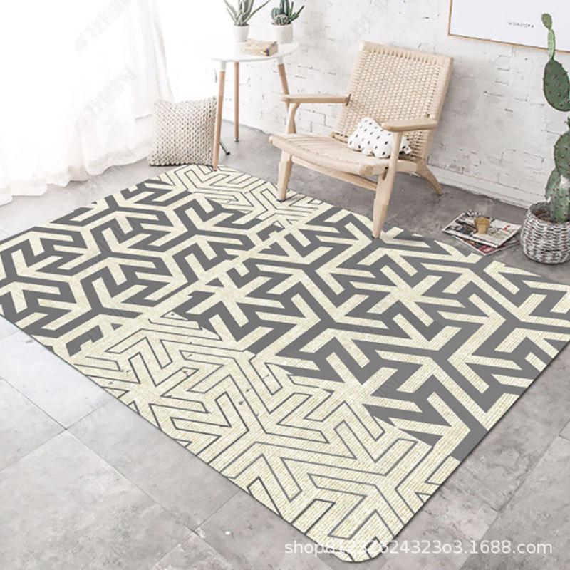 Severský lehký luxusní kreslený koberec do obývacího pokoje, ložnice nebo pracovny