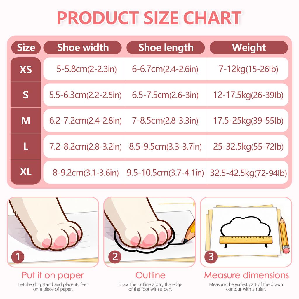 4PCS Dog Boots Breathable Anti-Slip Dog Shoes Paw Protection for Hot Pavement Outdoor Walking Dirt Insect Shield