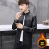 Autumn and winter new locomotive leather jacket men's jacket slim youth trend versatile handsome PU leather jacket