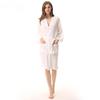 Plain Color Thin Bathrobe Cotton Double Layered Washed Gauze Women's Yukata Kimono Style Women's Nightgown