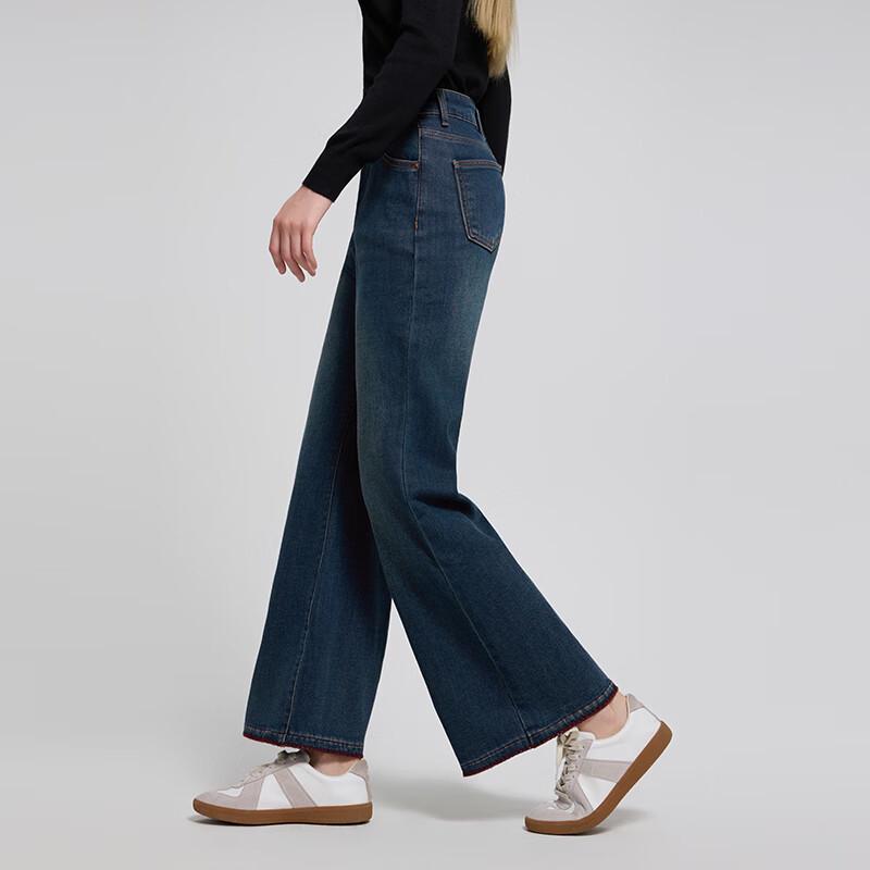 

Shetu High-Waist Flared Plush Denim Pants L