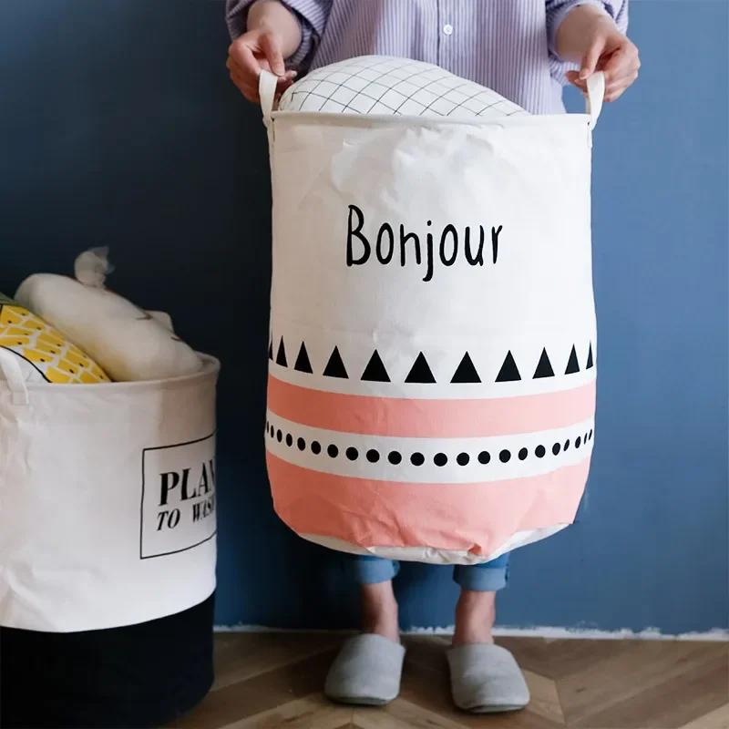 Foldable Laundry Storage Basket Clothes Storage Bag Dirty Laundry Basket Kids Toys Organizer Household Sundries Storage Canasta