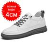Autumn Men's White Height-Increasing Shoes 8cm - Korean/British Casual Fashion Shoes 