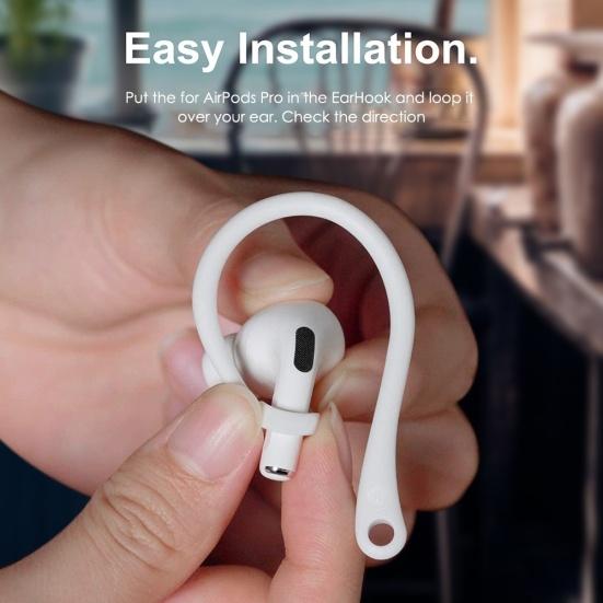 1 Pair Anti-lost Earhooks Ear Hook Holder for AirPods Pro Bluetooth-compatible Earphone