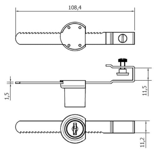 Shimizu SOL Sliding Glass Lock SGL