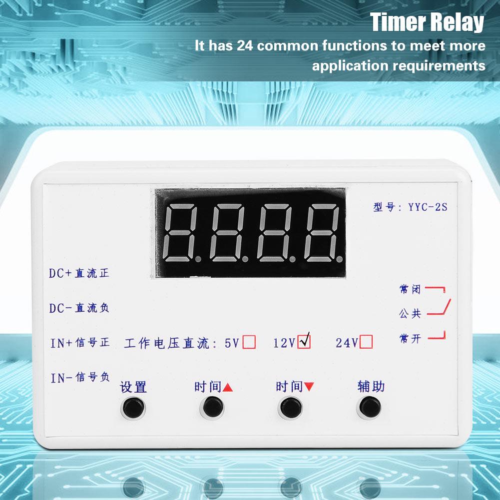 LED Display Adjustable Timer Relay Automation Control Switch Module (12V)