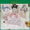 Charming Embossed Lunch Tote Bag Adorable Portable Snack Storage For Work And Picnics