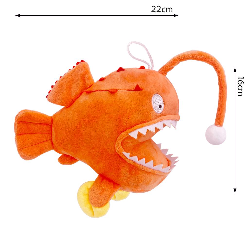 Monkfish Slippers Plush Toy Soft Realistic Lantern Fish Plush Toy Lophiiformes Ocean Animal Doll Birthday Gift For Kids