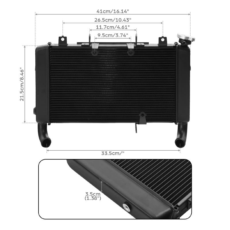 Motorcycle Black Aluminum Radiator Cooler Cooling For HONDA CB650R CB 650 R 2019 2020 2021 2022 2023 2024