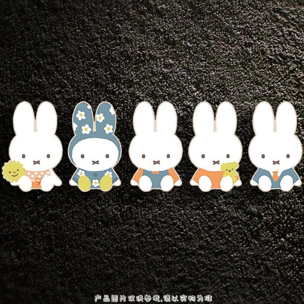 Kawaii Miffy Rabbit Car Stickers Cartoon And Cute Decoration Electric Body Bicycle Sun Protection Creative Decals