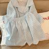 2026 Women's Cloud Cotton Pajama Set: Plus Size Loose Cardigan, Short Sleeve Top & Shorts for Spring/Summer Home Wear.