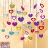 Heart-Shaped Wedding Room Balloon and Tinsel Decoration Set