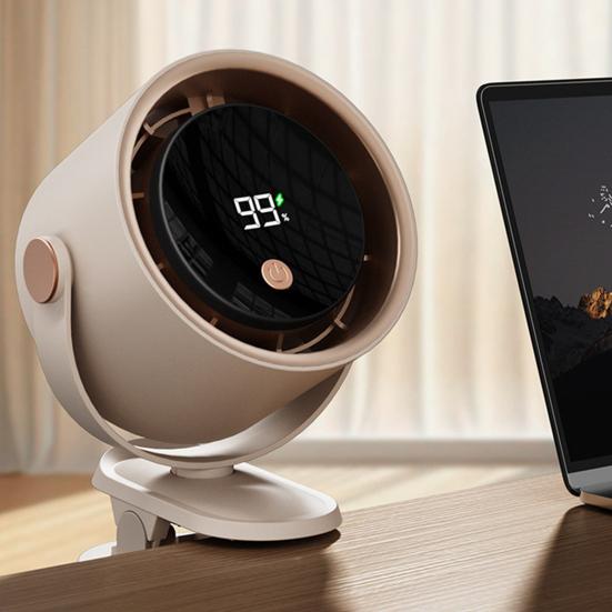 Desk Fan Digital Display 100 Speeds Strong Airflow Low Noise 360-Degree