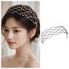 Handmade Rhinestone Tiara Wedding Headpieces Bride Hair Bands Classic Hair Net Crown  Women