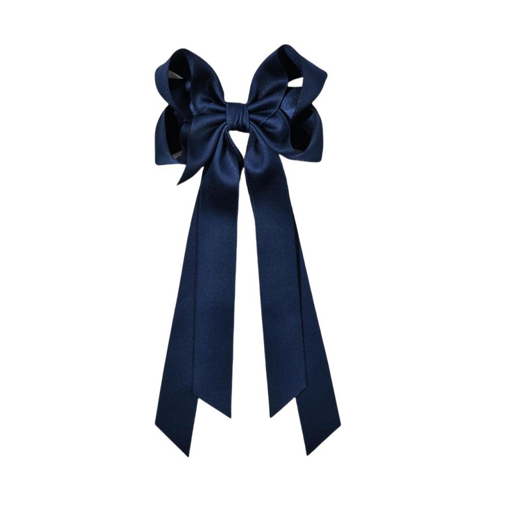 New Matte Bow Hair Clip with Long Ribbon Streamers – Hot-Selling Girls' Hair Accessory