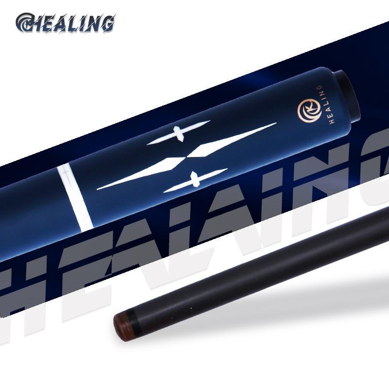 OKHEALING Karbonfaser Billard Queue Billardstöcke 12,4 mm Spitze Uni-loc Gelenk 147 cm / 58 Zoll Länge 19~20 oz Gewicht Billard Queue, Blau