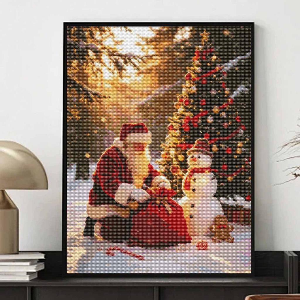 Christmas Diamond Painting Kit Santa Claus Snowman Tree Handmade Home Entertainment Decorative Painting