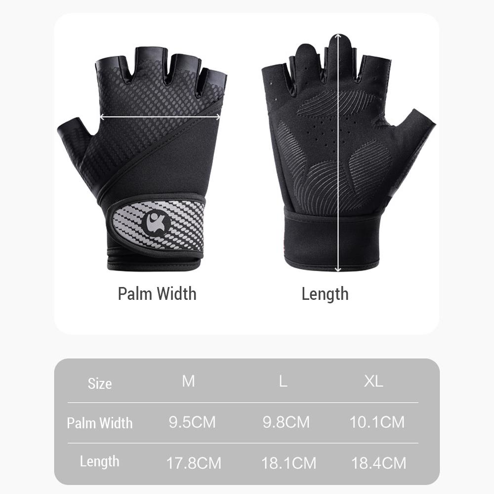 Atmungsaktive fingerlose Trainingshandschuhe mit vollem Handflächenschutz für Fitness-Gewichtheben-Radfahren-Übungen