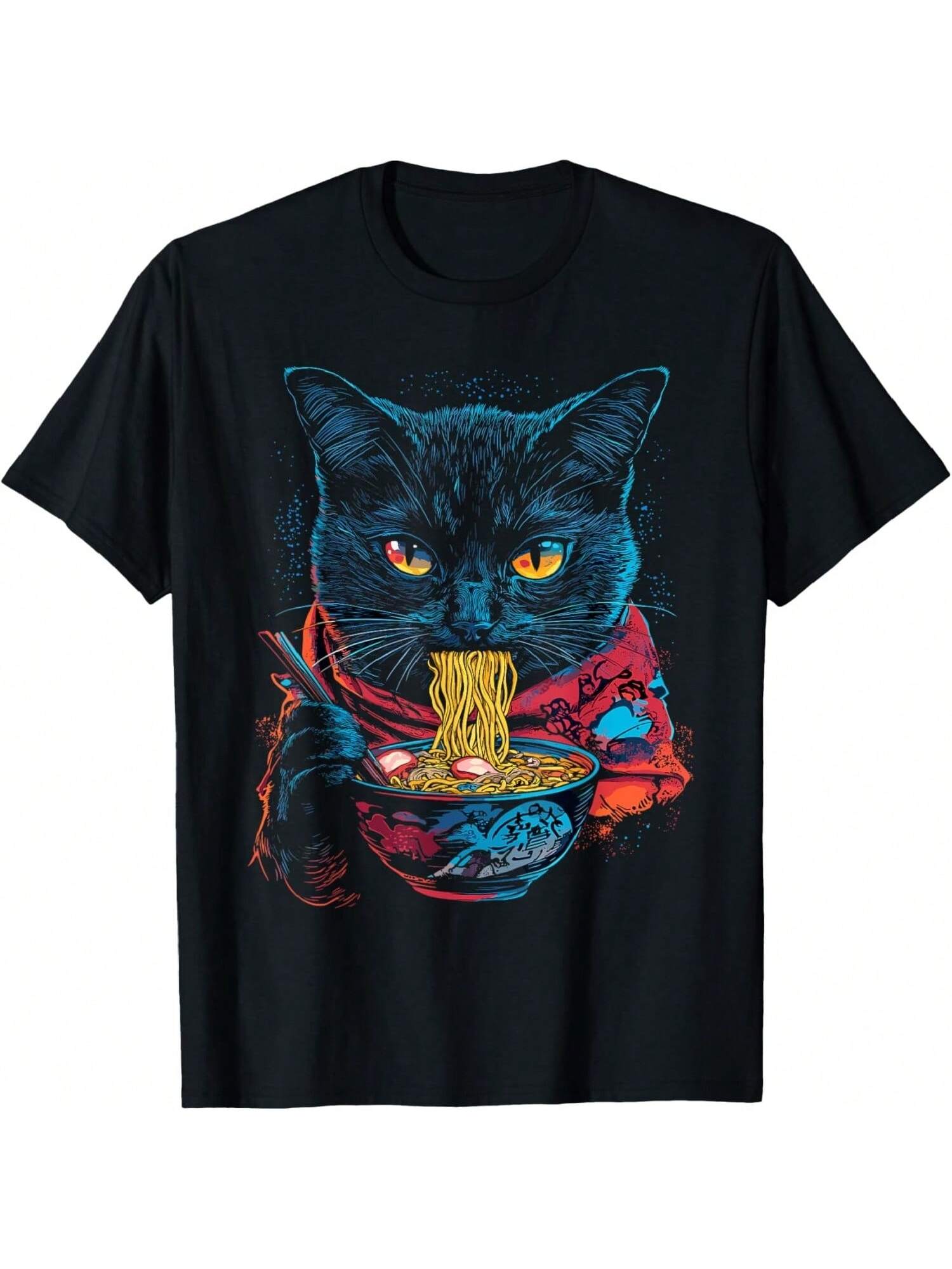 Anime Manga Kawaii Otaku Style Urban Streetwear Raunisex Cat T-Shirt S разноцветный