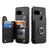 Etui do Google Pixel 9a z uchwytem na karty i podstawką Skóra + TPU + PC Pokrowiec na telefon