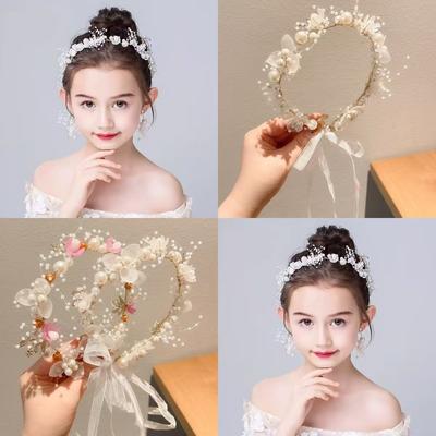 Tiaras de fleurs Couronne de fleurs Couronne de fée Bandeau Couronne élégante pour filles Couvre-chef pour enfants