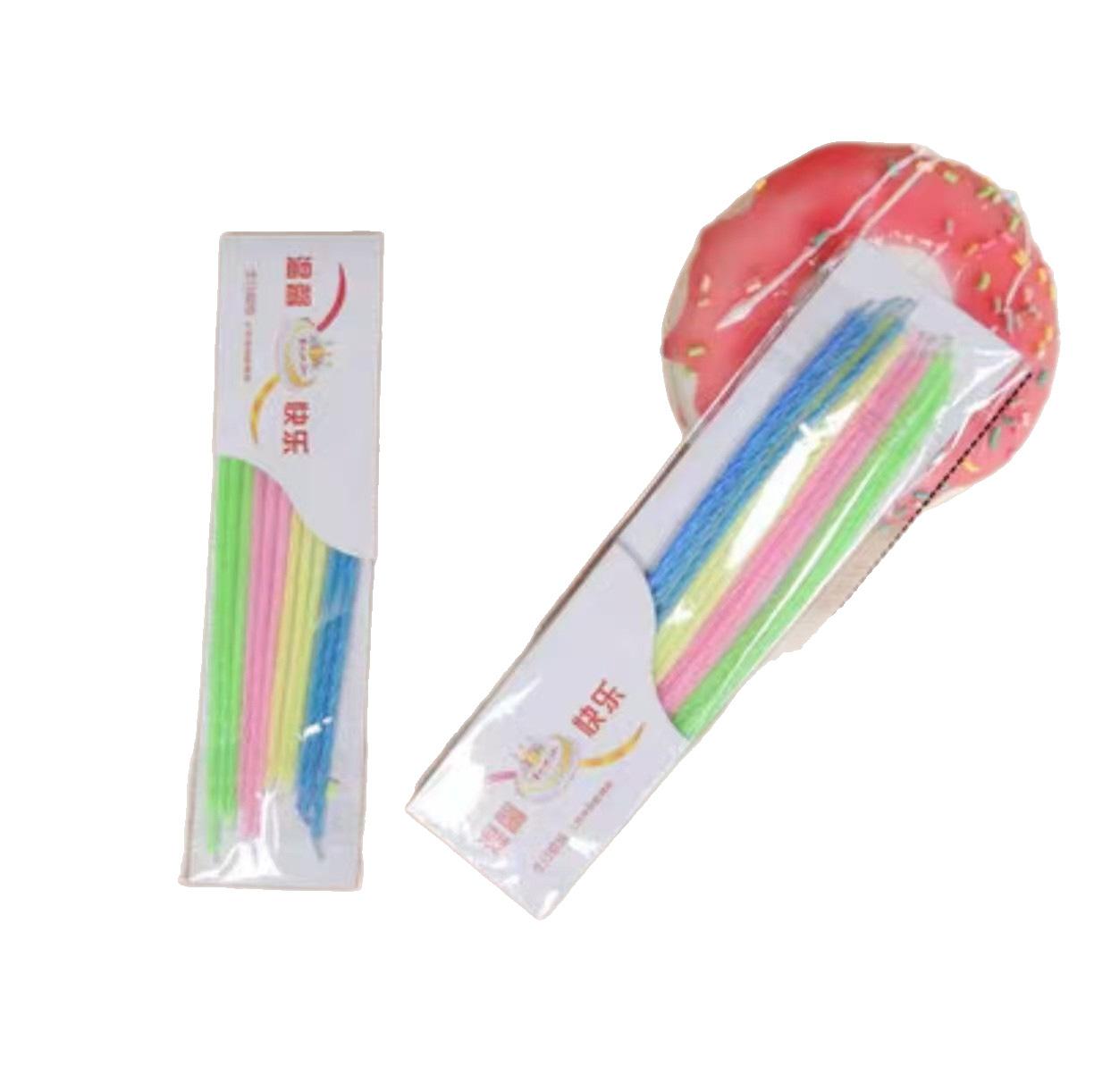 

Birthday Candle Crystal Thread Color Long Pole Cake Insert Baking Dessert Table Romantic Party Decoration Candle 11cm