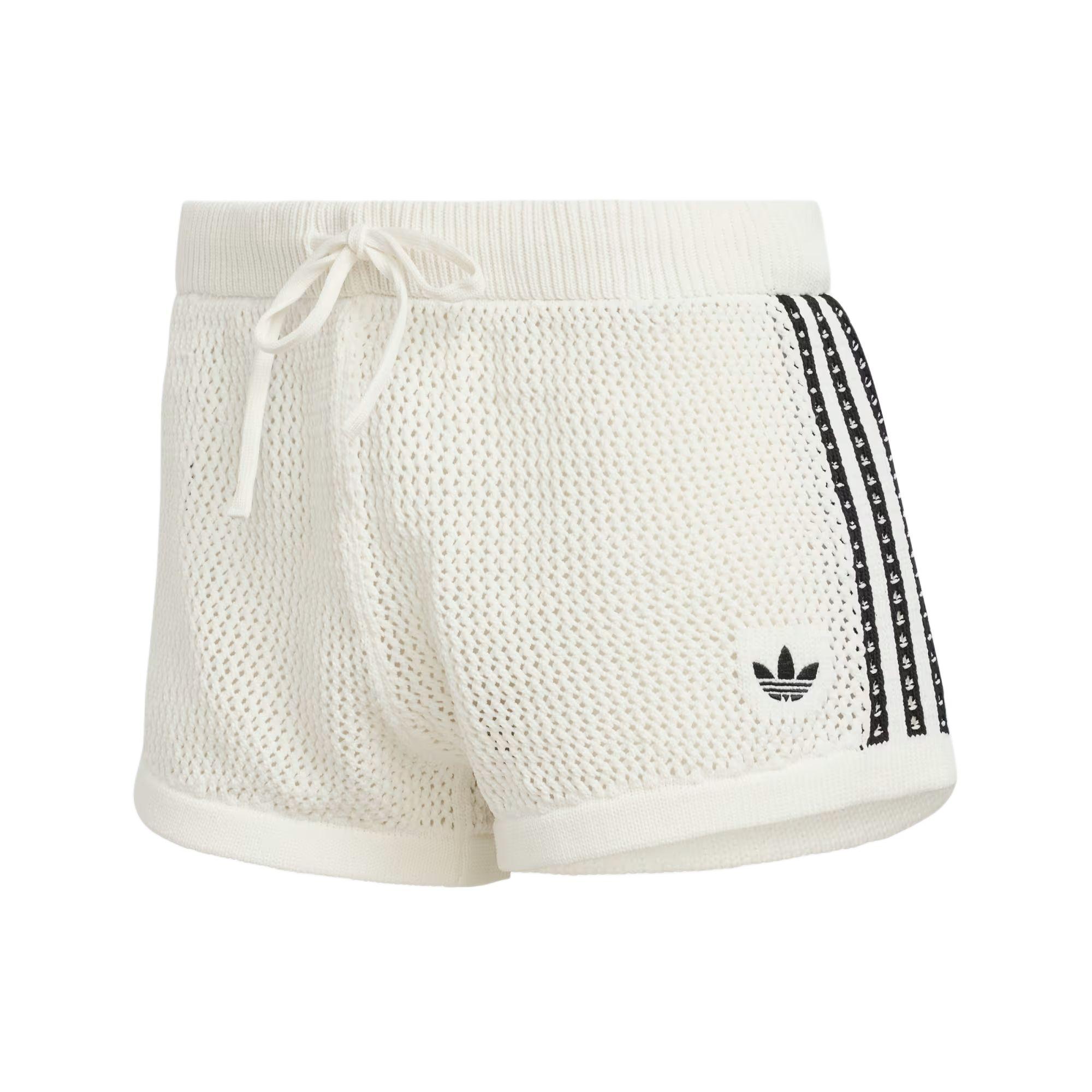 

adidas Originals Crochet Slim Shorts Off White Women KC6477 L