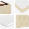 Ottoman Bed with Mattress & LEDs Cream 90x200 Cm Fabric