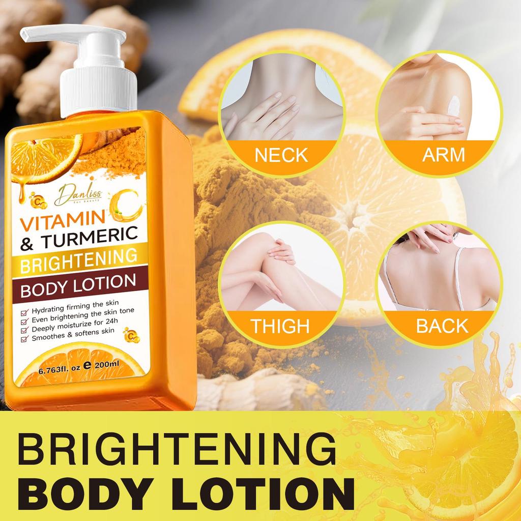 Brightening Body Lotion-24H Moisturizing, Hydrating, Firming The Skin-Even Brightening The Skin Tone-Suitable for All Skin Types, 200ml