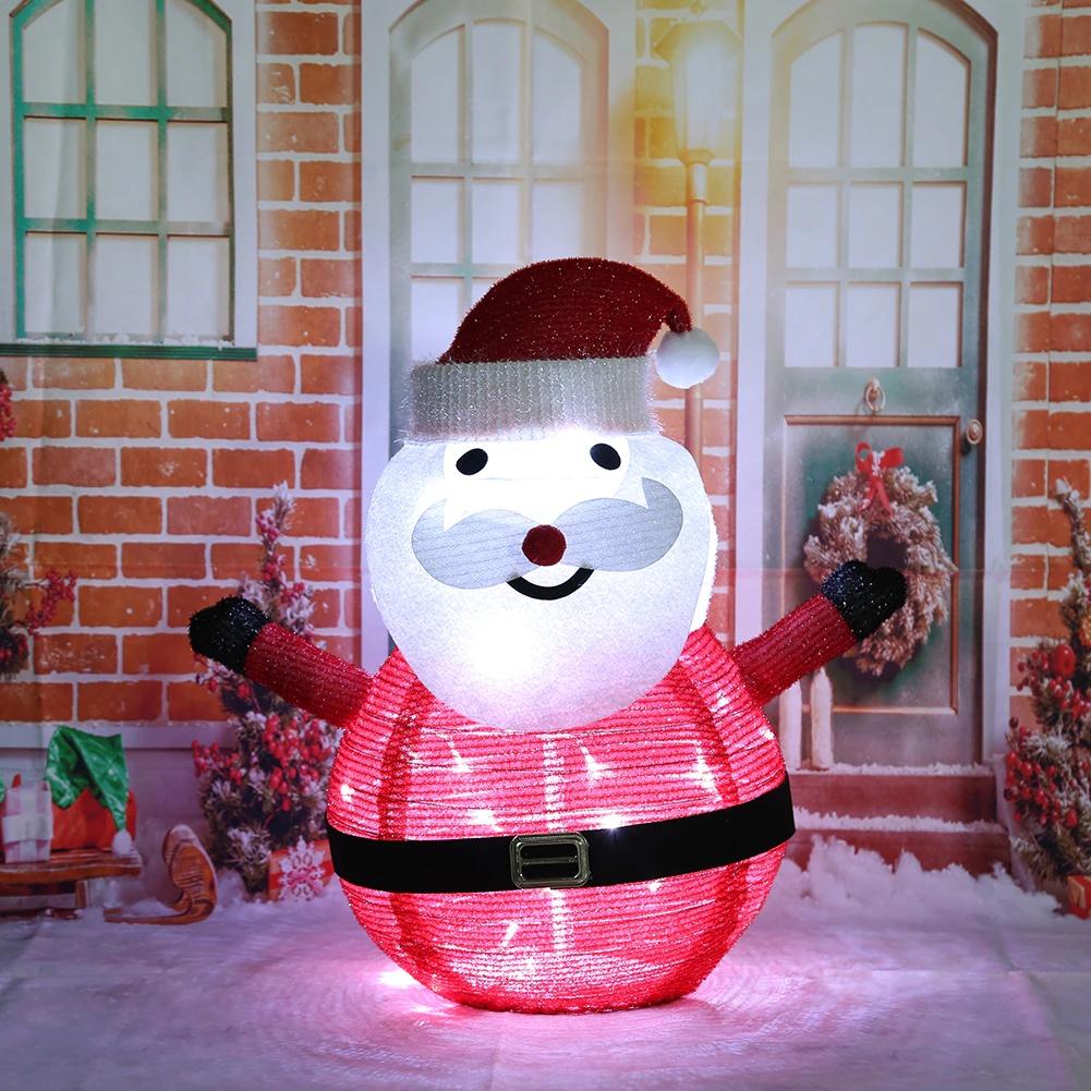 Christmas Snowman Foldable Lantern for Outdoors Courtyard Garden Decoration Landscape Lawn Lamp Home Party Ornaments Christmas Lights