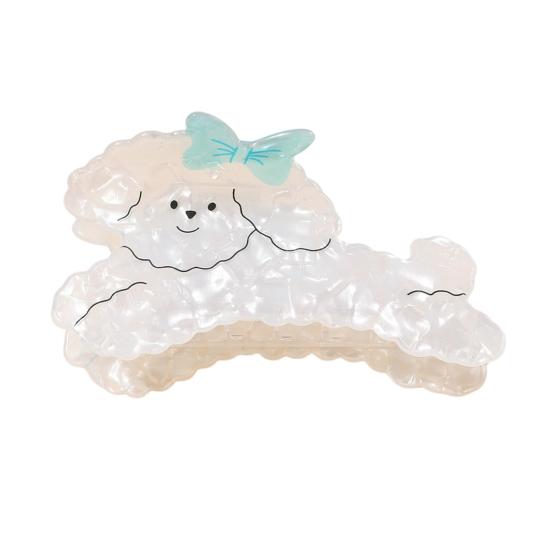 

Hair Claw Cartoon Dog Shape Anti-slip Teeth Back Head Hair Clip Multiple Colors Available Versatile Hair Accessory синий