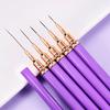 5Pcs 7/9/11/15/25MM Nail Liner Brush Set UV Gel Nail Brushes Kits French Stripe Line Painting Drawing Flower Pen Manicure Tools