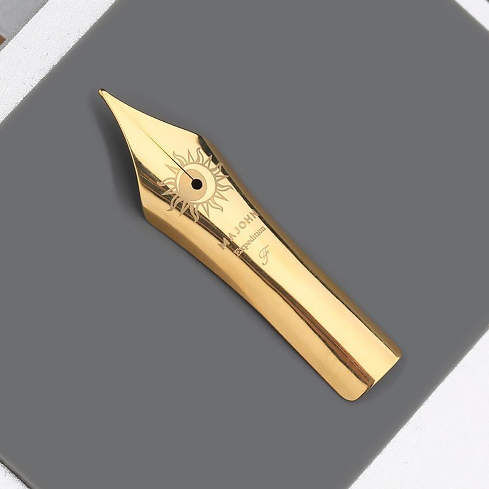 2PCS Majohn NO.8 Fountain Pen Nib F, M Size Compatible with Majohn NO.8 P139, P140 Fountain Pen