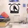Unique Personalized Metal Sign Ice Hockey Silhouette Sports Themed Wall Decor Garden Gift